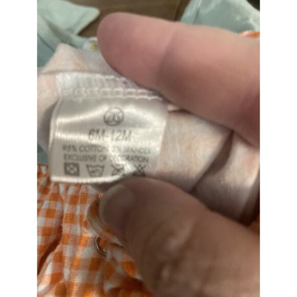 Wee Belles & Beaus Boutique Baby Girls Long sleeve pumpkin Fall Romper 6-12 mo - Picture 6 of 7